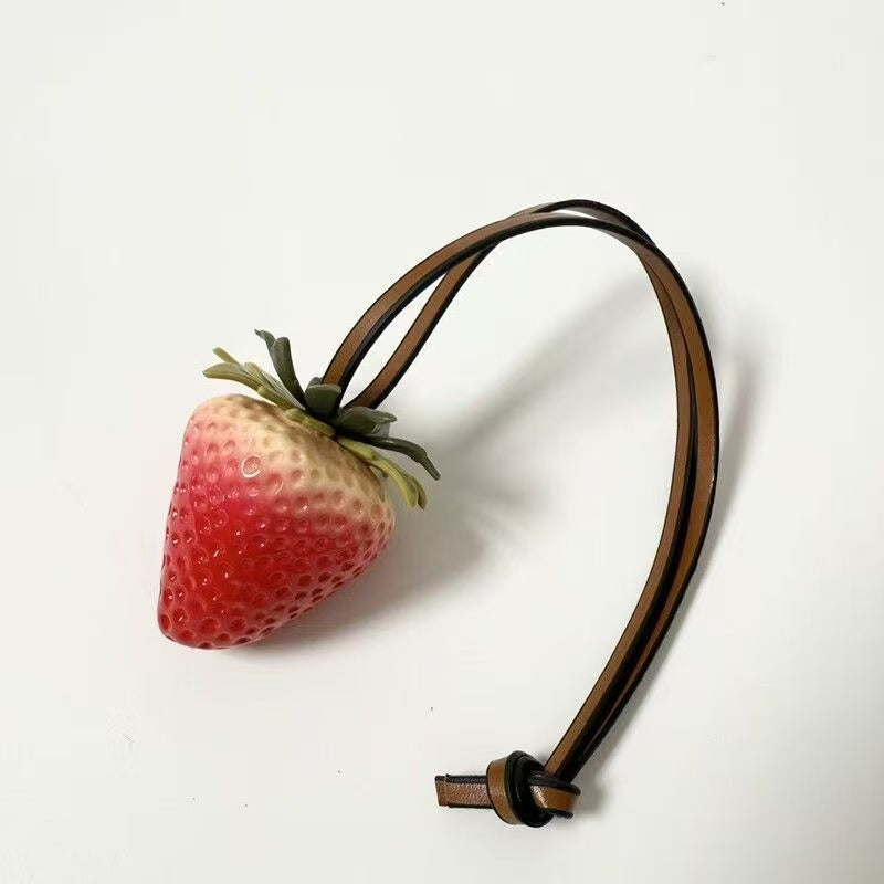 Simulation Fruit Bag Charm Keychain Decorative Pendant